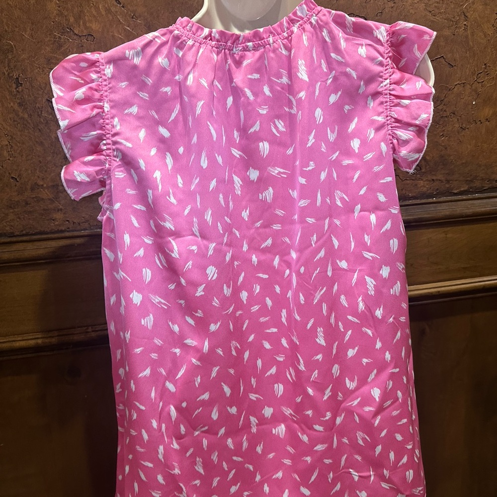 NWOT SIZE M First Love Pink Ruffle Sleeve Top - Picture 4 of 8